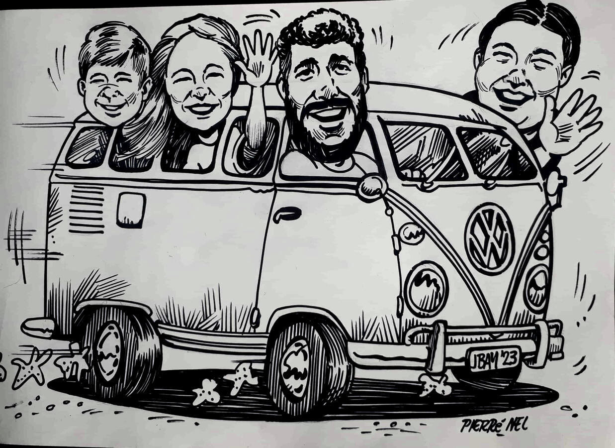 Family in Kombi