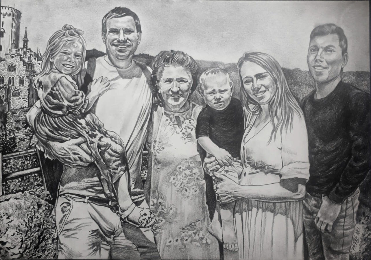 Family Portrait Pierres Art