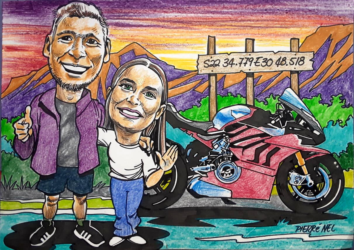 Couple with Bike Finished